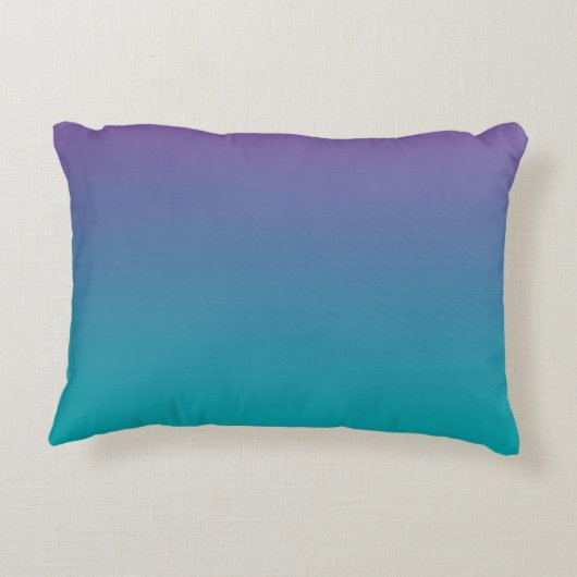 "Paarse en Blauwgroen ombre" Accent Kussen (Achterkant)