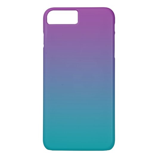 Paarse en Blauwgroen Ombre Case-Mate iPhone Case (Achterkant)
