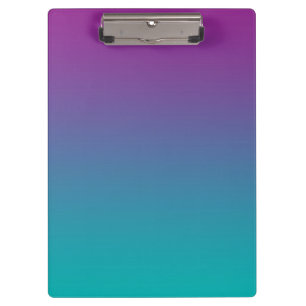 "Paarse en Blauwgroen ombre" Klembord