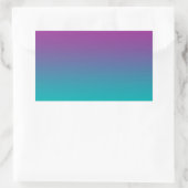 Paarse en Blauwgroen Ombre Rechthoekige Sticker (Tas)
