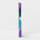 Paarse en Blauwgroen schildkunst Case-Mate iPhone Case (Achterkant/links)