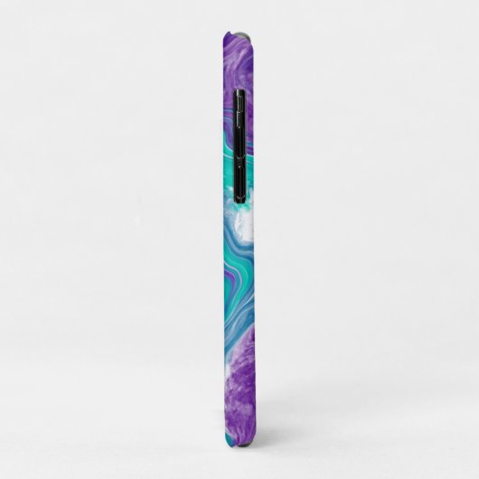 Paarse en Blauwgroen schildkunst Case-Mate iPhone Case (Achterkant/links)