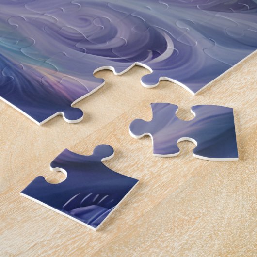 Paarse en Blauwgroen uil Legpuzzel (Zijkant)