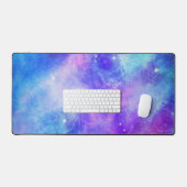 Paarse en Blue Space Galaxy Abstract Bureaumat (Keyboard & Muis)