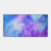 Paarse en Blue Space Galaxy Abstract Bureaumat (Voorkant)