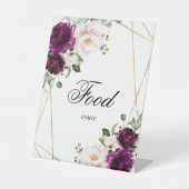 Paarse en Blush roze schoenenbord Reclamebord Met Voetstuk (Voorkant)