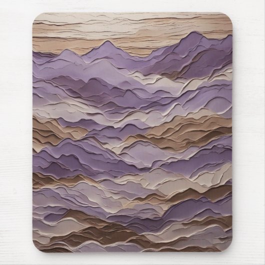 Paarse en bruine Mystic Mountain Muismat (Voorkant)