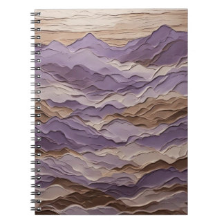 Paarse en bruine Mystic Mountain Notitieboek