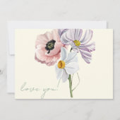 Paarse en Crème Bloemen Bordered WeddingBridesmade Kaart (Achterkant)