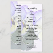 Paarse en crème pansies programma (Voorkant / Achterkant)