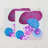 Paarse en cyaan moderne vormen (Voorkant / Achterkant)