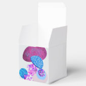 Paarse en cyaan moderne vormen bedankdoosjes (Geopend)