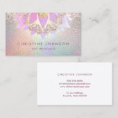 paarse en faux gold effect ontwerp visitekaartje (Voorkant / Achterkant)