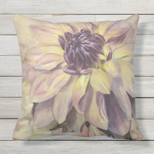 PAARSE EN GEEL DAHLIA-STROOMPATIËNTIE BUITENKUSSEN