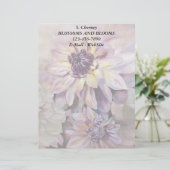 PAARSE EN GEEL DAHLIAS  LETTERHEAD CUSTOM BRIEFHOOFD (Staand voorkant)