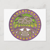 Paarse en gele caleidoscoop