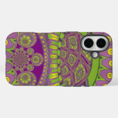 Paarse en gele caleidoscoop Case-Mate iPhone case (Achterkant (horizontaal))