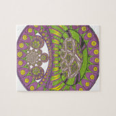 Paarse en gele caleidoscoop legpuzzel (Horizontaal)