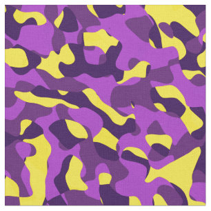 Paarse en gele Camouflage printplaat Stof