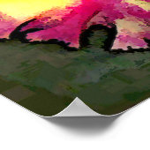 Paarse en gele Cattleya Orchid Poster (Hoek)