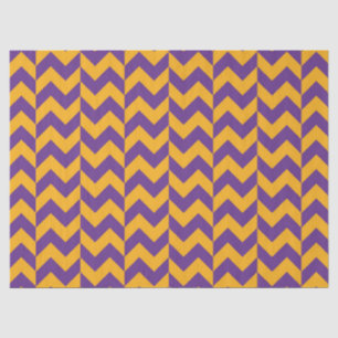 Paarse en gele Chevron Zigzag Tissuepapier