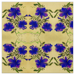 Paarse en gele Floral Stof