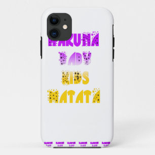 Paarse en gele Hakuna Matata Baby Kinderen G iPhone 11 Hoesje