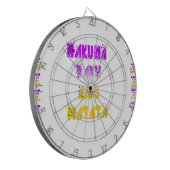 Paarse en gele Hakuna Matata Baby Kinderen G Dartbord (Voorkant Links)