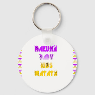Paarse en gele Hakuna Matata Baby Kinderen G Sleutelhanger