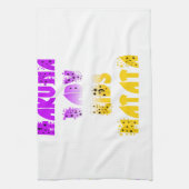 Paarse en gele Hakuna Matata Baby Kinderen G Theedoek (Verticaal)
