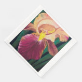 Paarse en gele Iris Napkin Servet (Hoek)