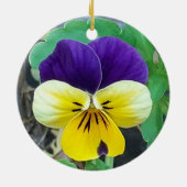 Paarse en gele keramische decoratie (Achterkant)