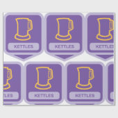 Paarse en gele ketels icoon cadeaupapier (Vlak)