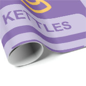 Paarse en gele ketels icoon cadeaupapier (Rol Hoek)