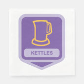 Paarse en gele ketels icoon servet (Voorkant)