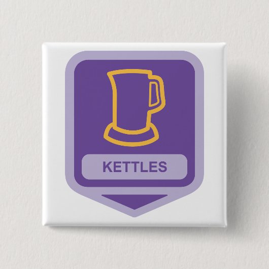 Paarse en gele ketels icoon vierkante button 5,1 cm (Voorkant)