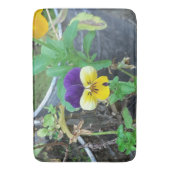 Paarse en gele Pansy Badmat (Voorkant Verticaal)