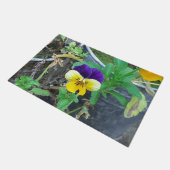 Paarse en gele Pansy Deurmat (Schuin)