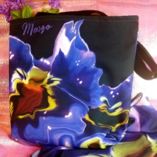 Paarse en gele Passion Canvas tas