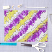 Paarse en gele platter, versteld tissuepapier (Craft)