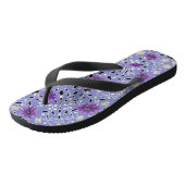 Paarse en gele Teenslippers (Schuin)