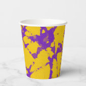 Paarse en gele Tie Dye Papieren Bekers (Achterkant)