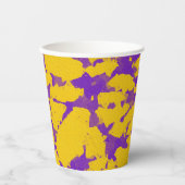 Paarse en gele Tie Dye Papieren Bekers (Voorkant)