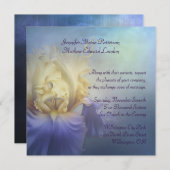 Paarse en gele uitnodiging voor weddenschappen (Voorkant / Achterkant)