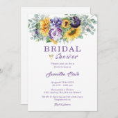 Paarse en Gele Vrijgezellenfeest Kaart (Voorkant / Achterkant)