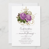 Paarse en Gold grafische bevestiging Kaart (Voorkant)