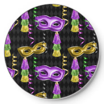 PAARSE EN GOLD MARDI GRAS MASKS & STREAMS