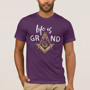 Paarse en Gold Masonic T-Shirten   Grand Lodge Gif T-shirt