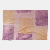 Paarse en Gold Square Gel Print Theedoek (Horizontaal)