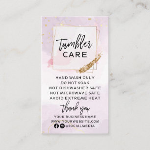 Paarse en Gold Tumbler Care Visitekaartje